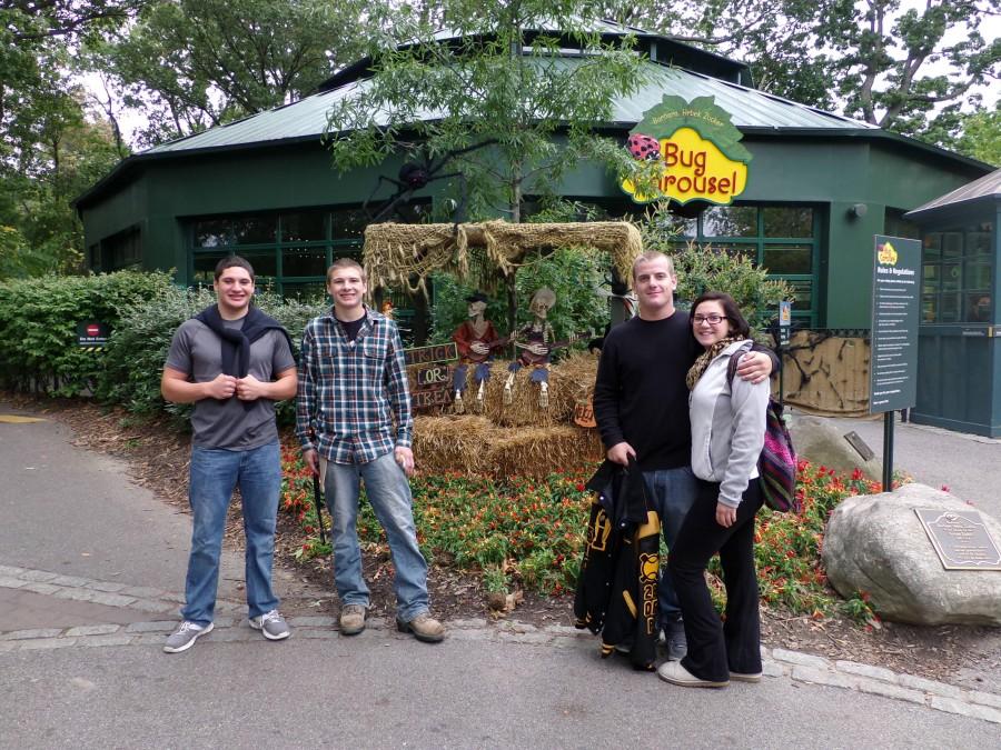Shane, Ryan, Chris, and Sydney all at the zoo.