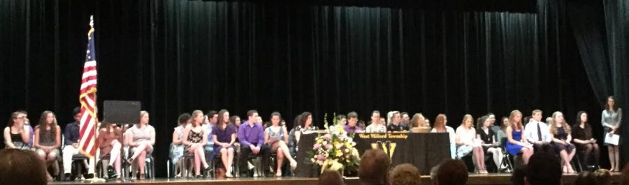 The World Language National Honor inductees await the beginning of the ceremony.
Photo Courtesy of: Tara Meany