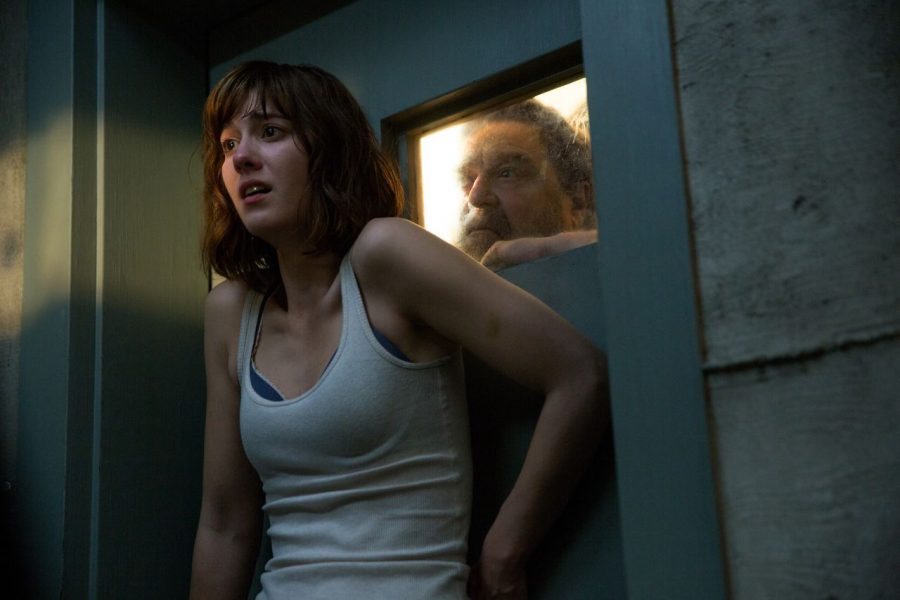 Above: Mary Elizabeth Winstead and John Goodman star in this plot-twisting thriller. Photo courtesy  of Paramount Pictures.