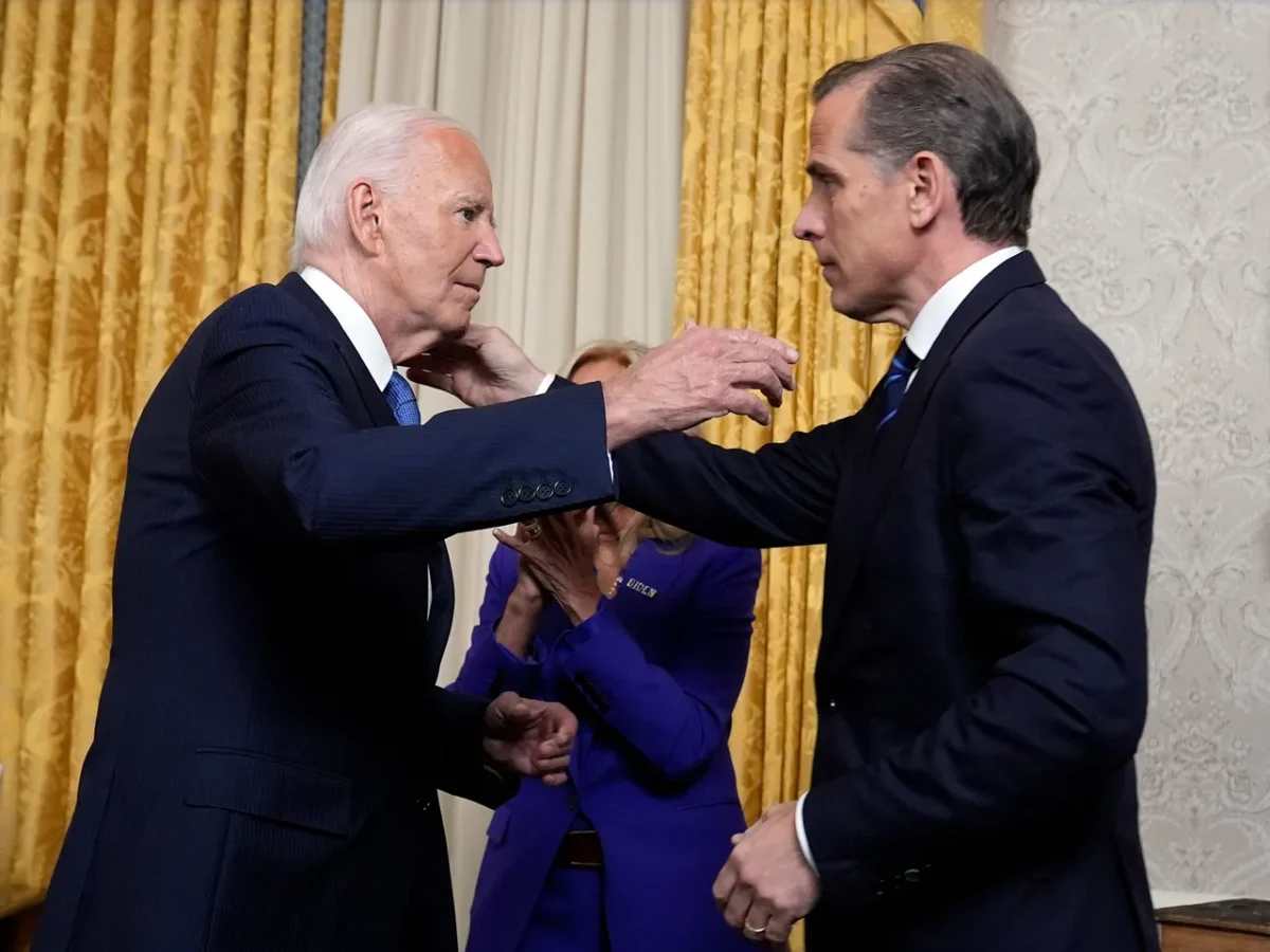 Joe Biden and his son Hunter in the White House