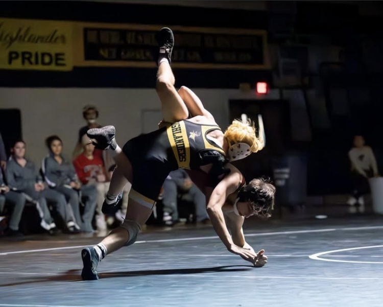 Araujo drops his opponent to the ground during a win over Fair Lawn