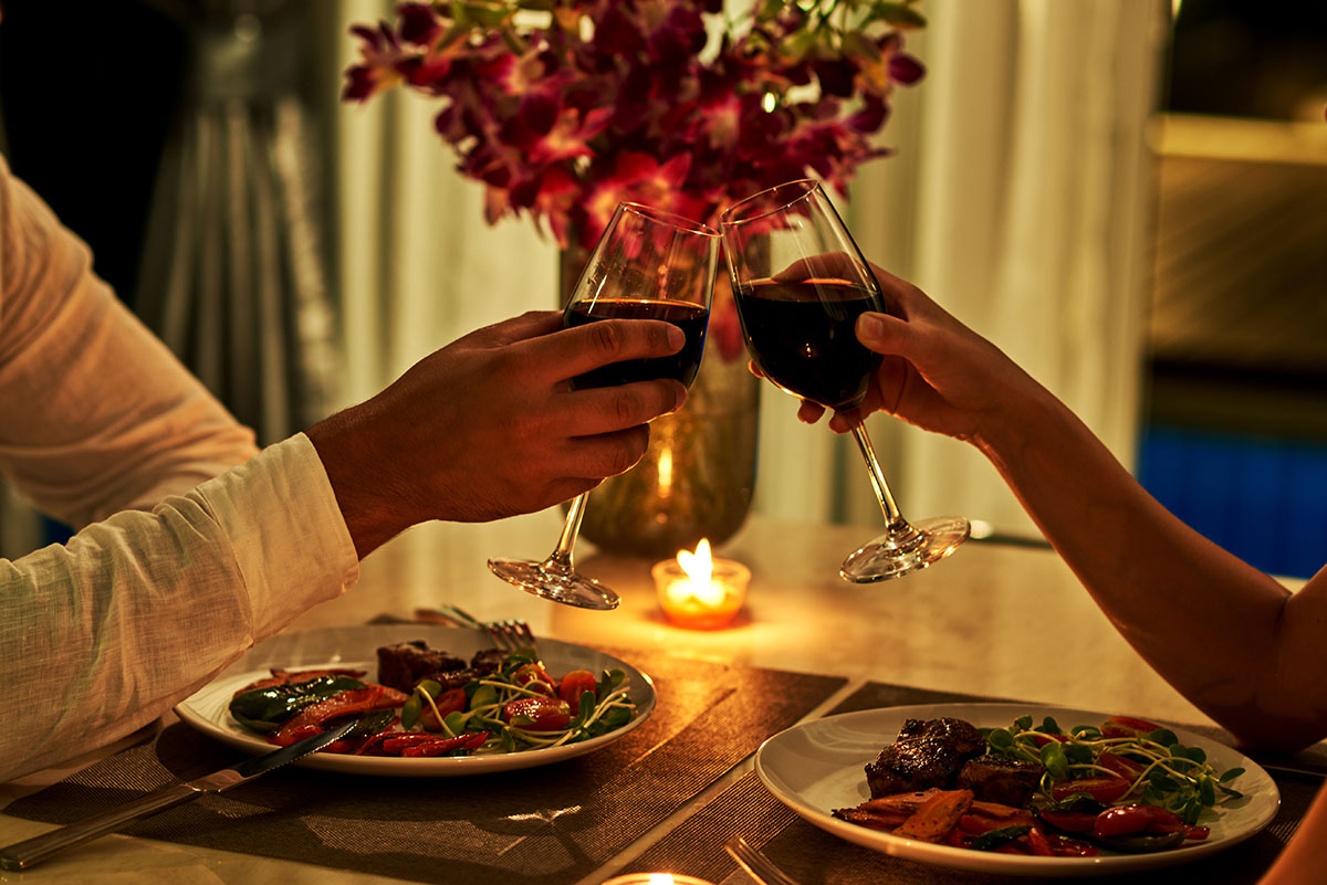 Spending time with your Valentine's on an evening dinner